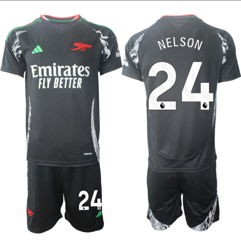 Men 2024-2025 Club Arsenal away Black 24 Soccer Jersey